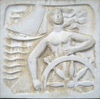 American Art Deco Nautical Themed Wall Sculpture by Chuck Dodson